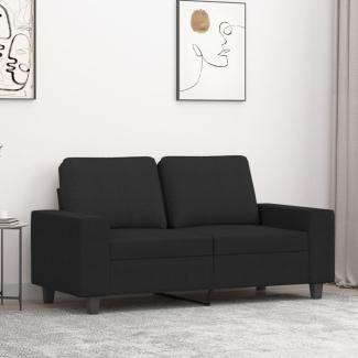 vidaXL 2-Sitzer-Sofa Schwarz 120 cm Stoff