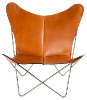 TRIFOLIUM Chair - Premiumsessel Edelstahl Haselnuss