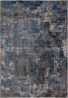 DEE Abstrakte Kunst-Teppiche in Premium-Qualität von Kadima Design. Farbe: Blau-Grau, Größe: 80x150 cm