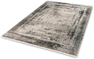 Teppich in Vintage Bord. Grau aus 50% Viskose, 50% Acryl - 150x80x1,1cm (LxBxH)