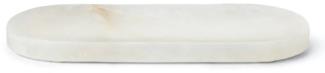 Nordstjerne Tablett Alabaster weiß marmoriert (20x10x2cm) 20340