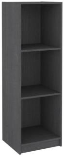 Bücherregal/Raumteiler Grau 36x33x110 cm Massivholz Kiefer