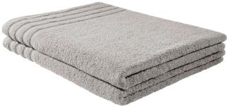 Handtuch Baumwolle Plain Design - Farbe: Dunkelgrau, Größe: 90x200 cm