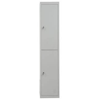 Schließfach HWC-G88, Schließfachschrank Wertfachschrank Spind, Metall 185x38x45cm grau