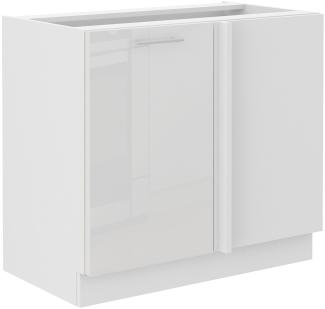 Lara Eckunterschrank 105 cm Weiß Hochglanz Küchenzeile Küchenblock Küche
