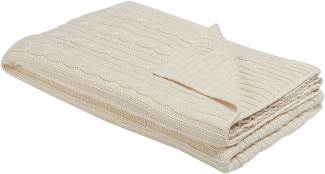 Decke Baumwolle beige 110 x 180 cm ANAMUR