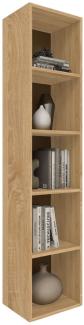 Coemo Standregal Alpha 185 aus Holz 5 Etagen Natur Sonoma