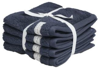 Gant Home Seifentuch Set Gesichtstücher Premium Towel Sateen Blue (30x30cm) (4-teilig) 852012401-431-30x30