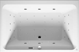 RIHO Castello Rechteck-Badewanne, mit Bliss-System, 2-Sitzer, 180x120x51cm, 335 Liter, weiß, B0640, Ausführung: Version rechts - B064011005