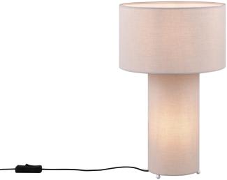 LED Tischleuchte Korpus und Lampenschirm Stoff Ultimate Grau, Höhe 40cm