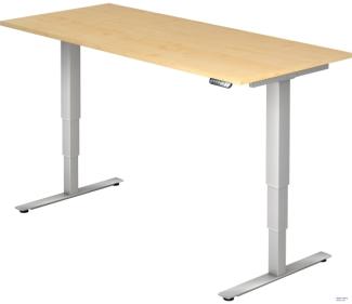 Sitz-Steh-Schreibtisch elektrisch XDSM19 180x80cm Ahorn Gestellfarbe: Silber