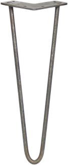 4 x 35.5cm Hairpin Tischbeine 2 Streben - 10mm -