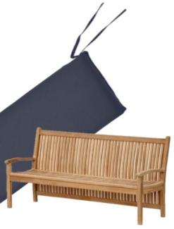 Bankauflage 150 cm x 50 cm für Gartenbank Pescara - schwarz