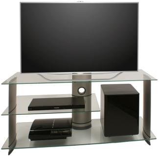 VCM TV-Möbel für Subwoofer Subuso Silber/Klarglas