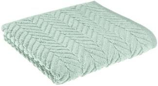 Ross Uni Handtücher Sensual Skin 9001 Zopfmuster | Handtuch 50x100 cm | jade