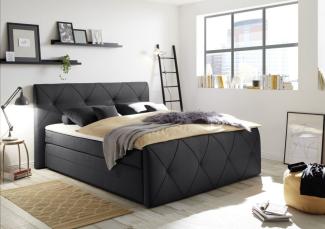 Boxspringbett 180 x 200 cm CALGARY 2, Schwarz H2