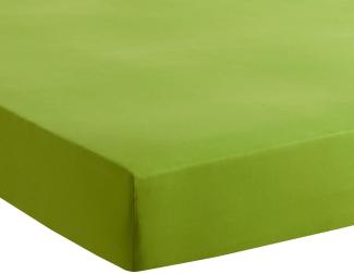 Traumschlaf Basic Single Jersey Kinder Spannbettlaken | 70x140 cm | apfelgrün