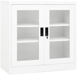 vidaXL Büroschrank Weiß 90x40x90 cm Stahl