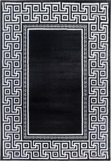 Kurzflor Teppich Paolo rechteckig - 120x170 cm - Schwarz
