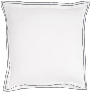 Traumschlaf Uni Kissenbezug White Collection Portofino | 70x90 cm | dark-grey
