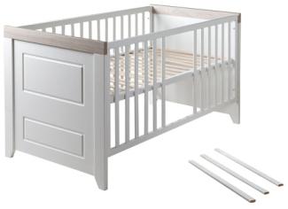 Roba 'Felicia' Kinderbett weiß, 70 x 140 cm, höhenverstellbar, 3 Schlupfsprossen, umbaubar