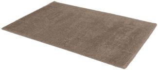 Teppich in beige aus 100% Polyester - 130x67x3cm (LxBxH)