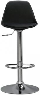 KADIMA DESIGN Barhocker BERN - Elegant drehbarer Sitzhocker für Bars und Kücheninseln, höhenverstellbar und belastbar bis 110kg. Farbe: Schwarz