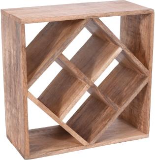 Weinregal aus Holz, 33x15 cm - Home Styling Collection