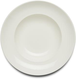 KHG Pastateller, extra groß mit 30cm Durchmesser in weiß, perfekt für Gastro und Zuhause, hochwertiges Porzellan, Suppenteller, Salatteller, Spülmaschinengeeignet
