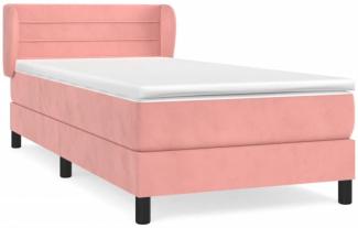 Boxspringbett mit Matratze Rosa 100x200 cm Samt