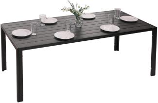 Alu-Esstisch HWC-N40, Tisch Bistrotisch Gartentisch Balkontisch, wetterfest 180x80cm ~ anthrazit