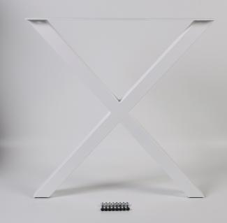 Dieda Tischbein X-Form weiß Maße (L x B x H): 71,0 x 70,0 x 10,0 cm