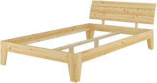 Erst-Holz Futonbett Einzelbett Überlänge 120x220 Jugendbett Kieferbettgestell ohne Rollrost 60. 62-12-220 oR