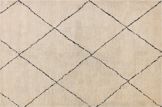 Teppich beige schwarz 200 x 300 cm Shaggy MUTKI