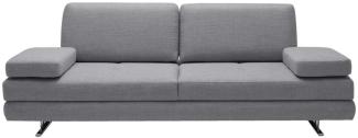 Casa Padrino Luxus Wohnzimmer Sofa mit umklappbaren Armlehnen Grau 218 x 108 x H. 81 cm