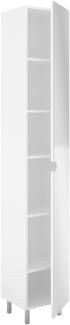 FMD Möbel - TARRAGONA 1 - Badezimmer-Schrank - melaminharzbeschichtete Spanplatte - weiß - 195,5 x 33,5 x 31,5 cm