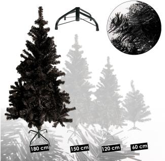 Künstlicher Weihnachtsbaum inkl. Ständer Tannenbaum Christbaum schwarz 180cm