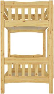 Erst-Holz Etagenbett Kiefer 90x200 cm inkl. Bettkästen, natur