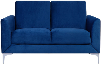 2-Sitzer Sofa Samtstoff marineblau FENES