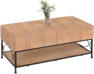 Couchtisch HWC-N30, Wohnzimmertisch Tisch Sofatisch Beistelltisch, Ablage Massiv-Holz MDF, 51x120x61cm