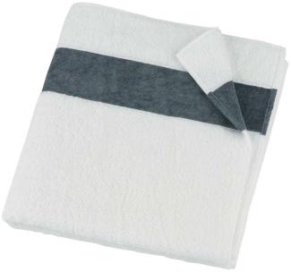 Feiler Handtücher Exclusiv mit Chenillebordüre | Badetuch 100x150 cm | grau