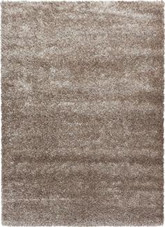 Hochflor Teppich Baquoa rechteckig - 240x340 cm - Taupe