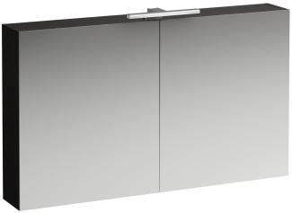 Laufen Base Spiegelschrank 1200 mm, 2 Türen, LED- Licht Element, Farbe: Ulme dunkel - H4029021102631