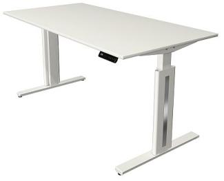 Kerkmann Move 3 Schreibtisch Steh und Sitztisch fresh (B) 160 x (T) 80 cm lichtgrau