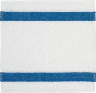 Feiler Handtücher Exclusiv mit Chenillebordüre | Seiftuch 30x30 cm | jeansblau