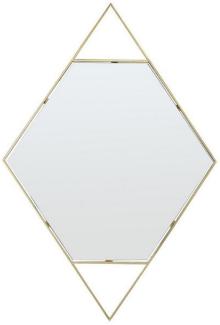 Casa Padrino Designer Wandspiegel Gold 81 x H. 119 cm - Edelstahl Spiegel in Form eines Diamanten - Designermöbel