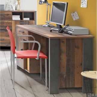 Schreibtisch >Celon< in Old Wood Vintage - 126,5x73,5x60cm (BxHxT)