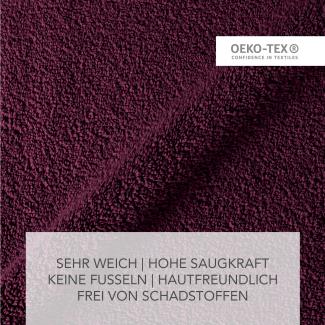 HOMESTORY Premium Handtuch-Set 100% Baumwolle, Frottee, weich, saugstark und schnelltrocknend, 450g/m², Oeko-Tex 100 10x Duschtuch - 70x140 cm Beere