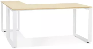 Kokoon Design Schreibtisch Abak Holz Natur und Weiß 170 cm