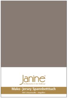 Janine Mako Jersey Spannbetttuch Bettlaken 180 - 200 x 200 cm OVP 5007 57 taupe